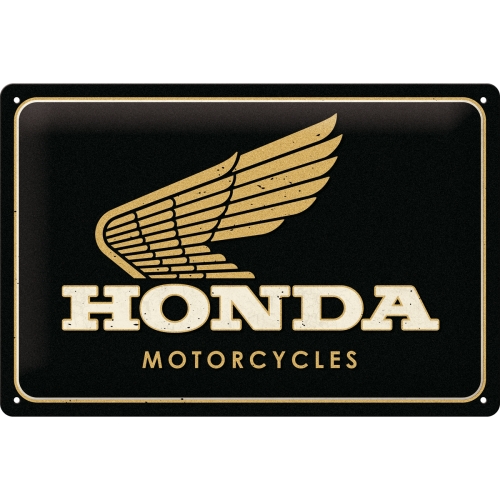 Cartello Honda MC Motorcycles Gold - 20 x 30 cm