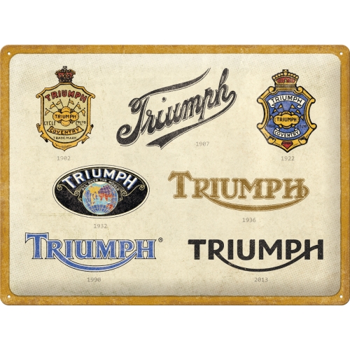 Cartello Triumph Logo Evolution- 30x40 cm