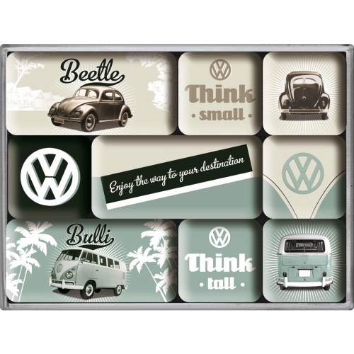 Set di 9 magneti a tema Volkswagen - Think Tall & Small