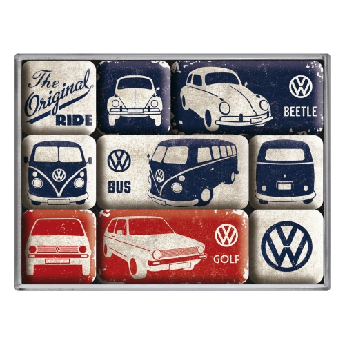 Set di 9 magneti a tema Volkswagen - The Original Ride