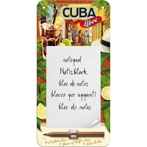 Notes magnetico Cuba Libre, 10 x 20 cm