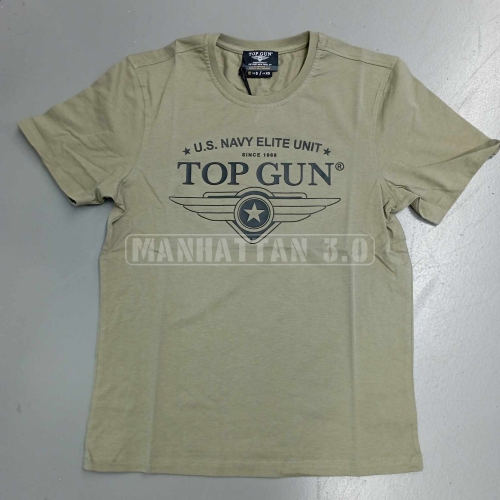 T-Shirt TOP GUN 01G0180 - Oliva
