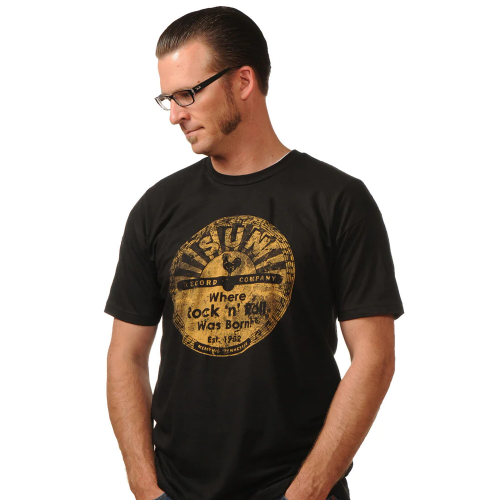 T-Shirt SUN DISTRESSED LOGO TEE by Steady Clothing Inc. - Black