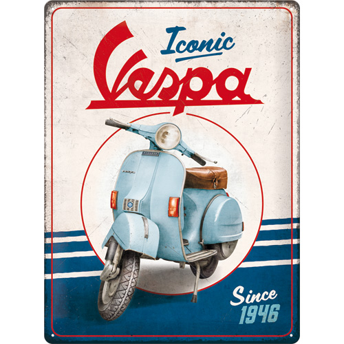 Cartello Vespa - Iconic Since 1946 - 30x40 cm