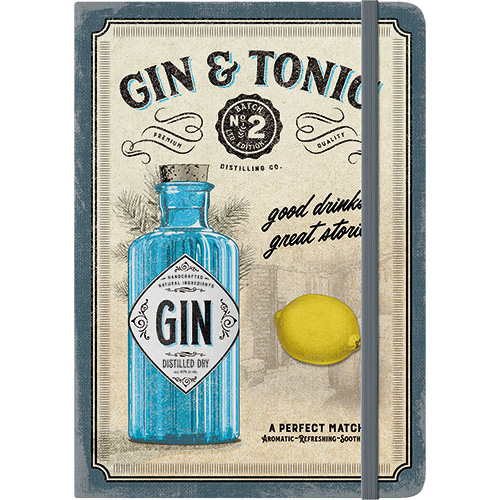 Notebook Gin & Tonic - Drinks & Stories, formato A5