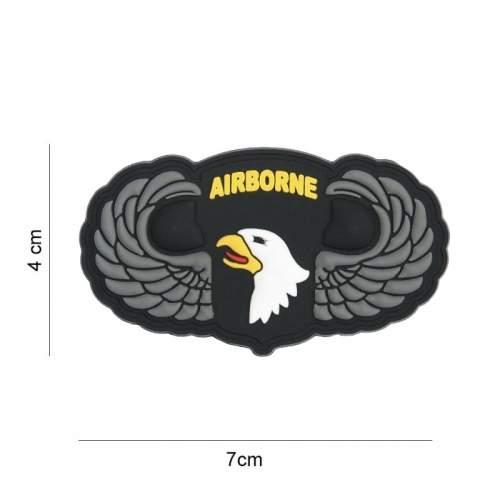 Patch in pvc 101st AIRBORNE SILVER WINGS #8078