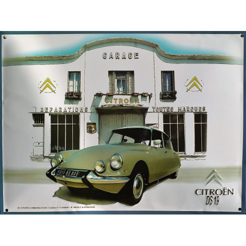 Cartello Citroen DS19 Garage - 30x40 cm
