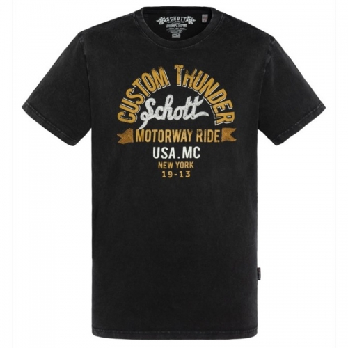 T-Shirt TSCOLLIN by Schott NYC - Black