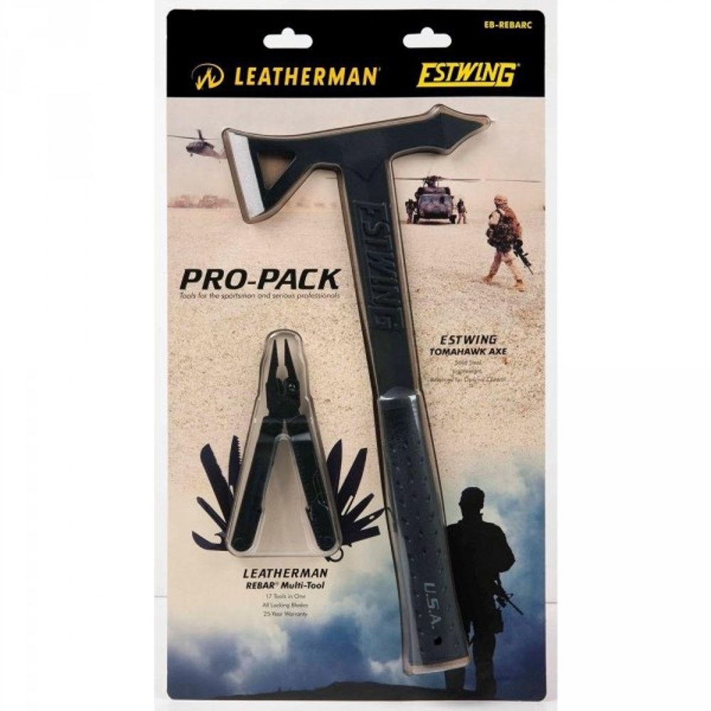Leatherman PRO-PACK BLACK TOMAHAWK AXE &  MULTI-TOOL REBAR® BLACK