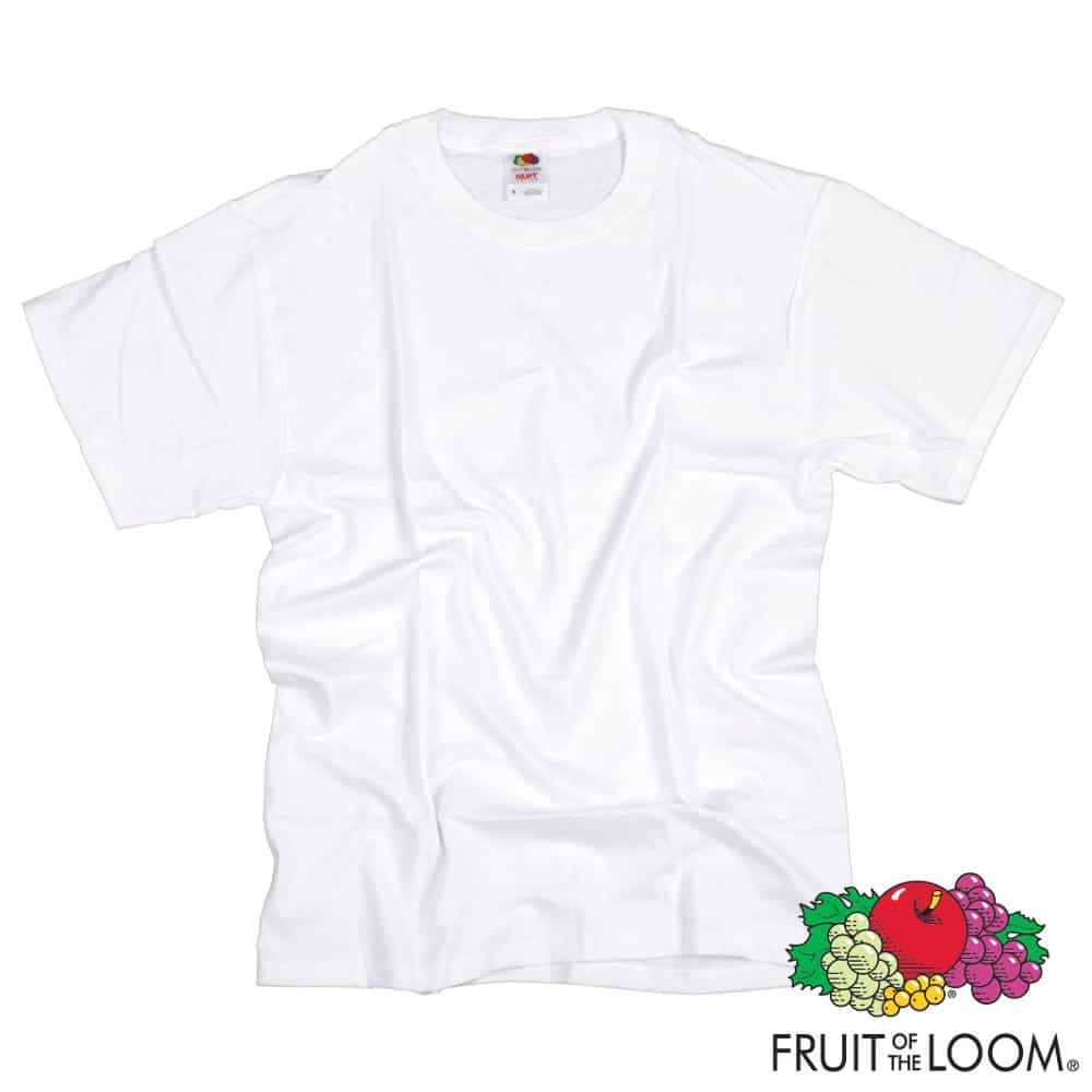 T-Shirt 100% Cotone by Fruit Of The Loom - Bianca