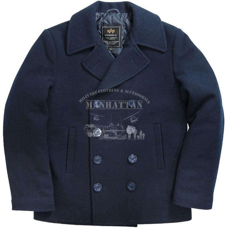 Cappotto Alpha Industries PEACOAT USN  - Navy