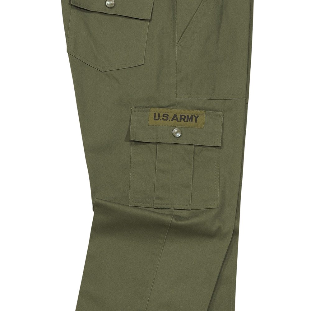 Zepre Pantaloni U.S Army Sfoderato Mimetico con Cerniera a Chiusura Gamba 